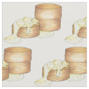 Biscuits and Sausage Gravy Southern Breakfast Food Fabric