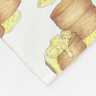 Biscuits and Sausage Gravy Southern Breakfast Food Fleece Blanket