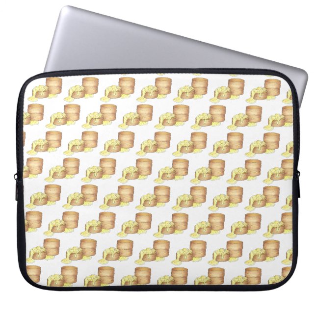 Biscuits and Sausage Gravy Southern Breakfast Food Laptop Sleeve (Front)