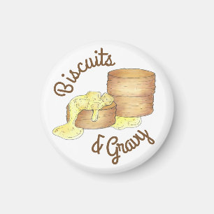 Biscuits and Sausage Gravy Southern Breakfast Food Magnet
