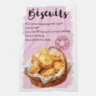 Biscuits Baking Recipe Kitchen Towel