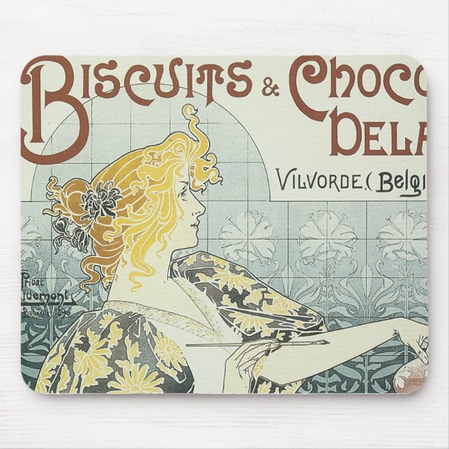 Biscuits & Chocolat Mouse Pad (Front)