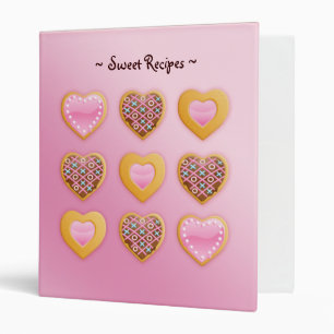 Biscuits de coeur de rose de classeur de photo de