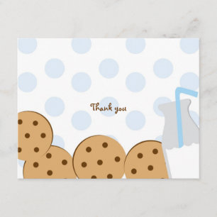 Biscuits et cartes de note de Merci de lait