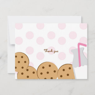 Biscuits et cartes de note de Merci de lait