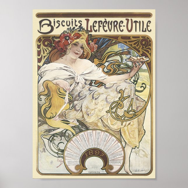 Biscuits Lefevere-Utile Vintage Ad Poster (Front)