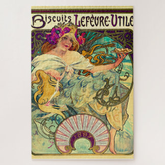 Biscuits Lefevre-Utile by Alphonse Mucha (1896) Jigsaw Puzzle