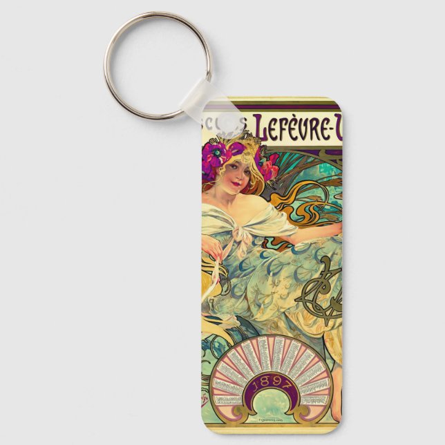 Biscuits Lefevre-Utile by Alphonse Mucha (1896) Keychain (Front)
