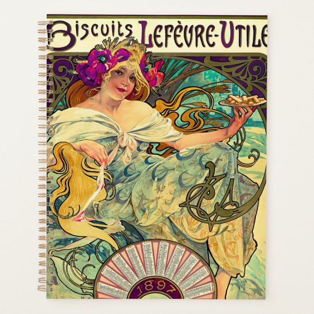 Biscuits Lefevre-Utile by Alphonse Mucha (1896) Planner (Front)