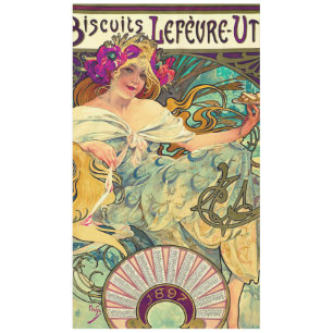 Biscuits Lefevre-Utile by Alphonse Mucha (1896) Tablecloth