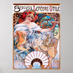 Biscuits Lefèvre-Utile ~ Vintage Advertising Poster