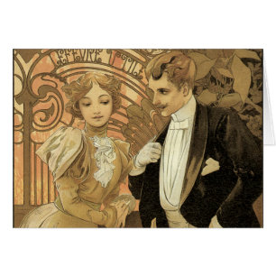 Biscuits vintages Art Nouveau Flirt, Alphonse Much