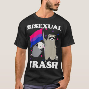 Biseual Trash Gay Pride Rainbow LGBT Raccoon Poss T-Shirt