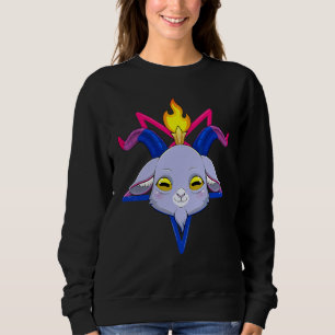Bisexual Baphomet Satan Goat Head Lgbt Bi Pride Mo Sweatshirt