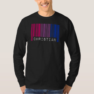Bisexual Barcode Pride Christian Queer Aesthetic L T-Shirt