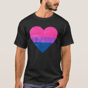 Bisexual Bi Heart Minimalism T-Shirt