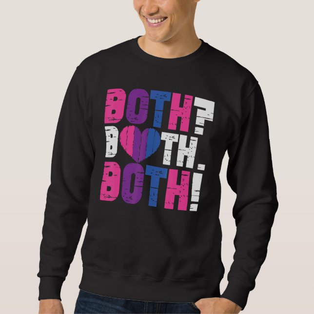 Bisexual Bi Pride Flag Both Both  Both  Sweatshirt (Front)
