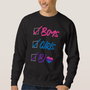 Bisexual Bi Pride Flag Boys Girls Bi  3 Sweatshirt