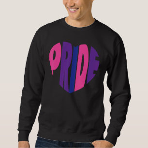 Bisexual Bi Pride Flag Heart Pride Sweatshirt