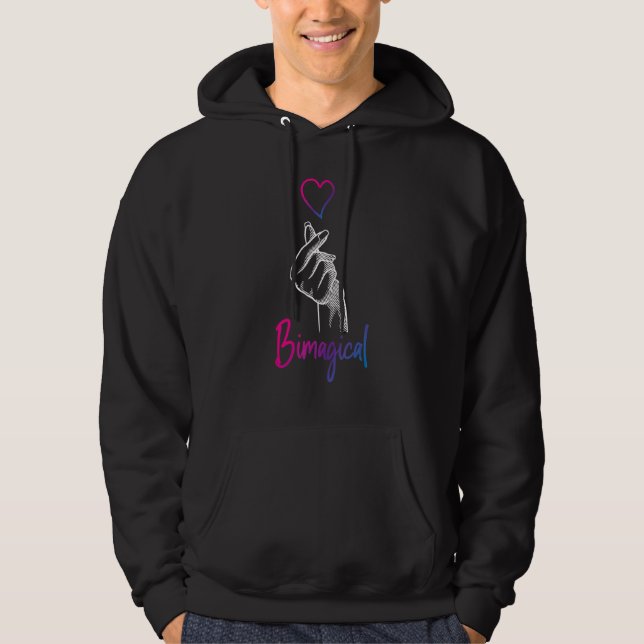 Bisexual Bi Pride Flag Pun Bimagical Hoodie (Front)
