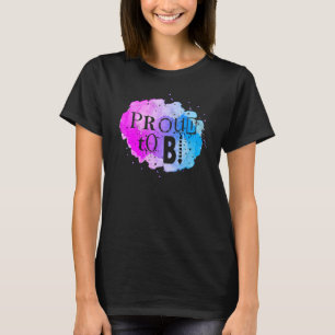 Bisexual Bi Pride Flag Watercolor Proud To Bi T-Shirt