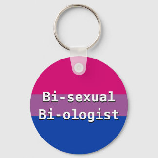 Bisexual Biologist Button Keychain