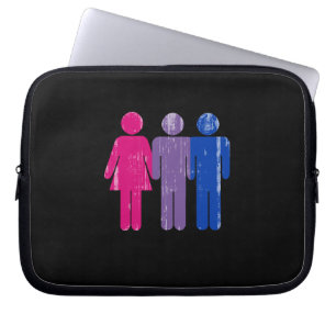 Bisexual Boy distressed.png Laptop Sleeve