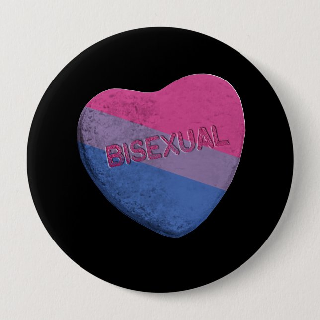 BISEXUAL CANDY -.png 4 Inch Round Button (Front)