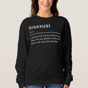 Bisexual Definition Lgbtq Gay Lesbian Queer Trans Sweatshirt