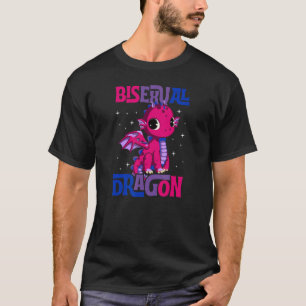 Bisexual Dragon Cute Majestic Bi Pride Flag T-Shirt