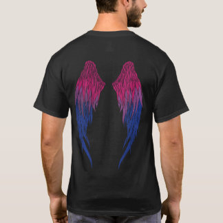 Bisexual Flag - Angel Wings T-Shirt