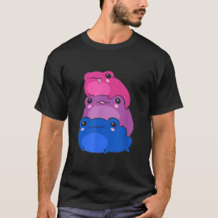 Bisexual Flag Color Frogs Subtle Bi Pride LGBTQ Ae T-Shirt