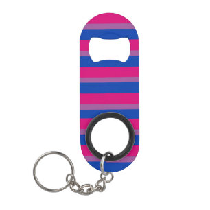 Bisexual Flag Keychain Bottle Opener