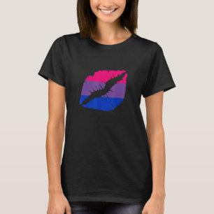 Bisexual Flag Lips LGBTQ Bisexual Pride Bi Pride B T-Shirt