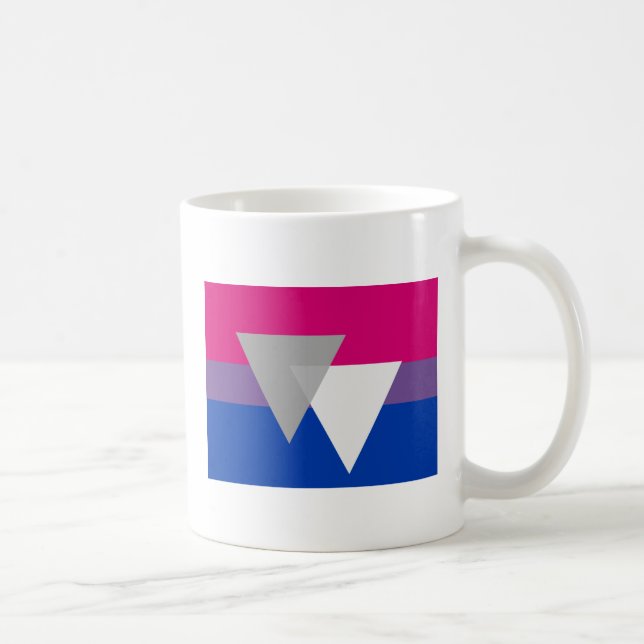 BISEXUAL FLAG ORIGINAL WITH SYMBOL COFFEE MUG (Right)