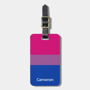 Bisexual Flag Personalized Luggage Tag