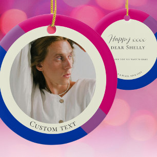 Bisexual flag pride celebration gift Ornament