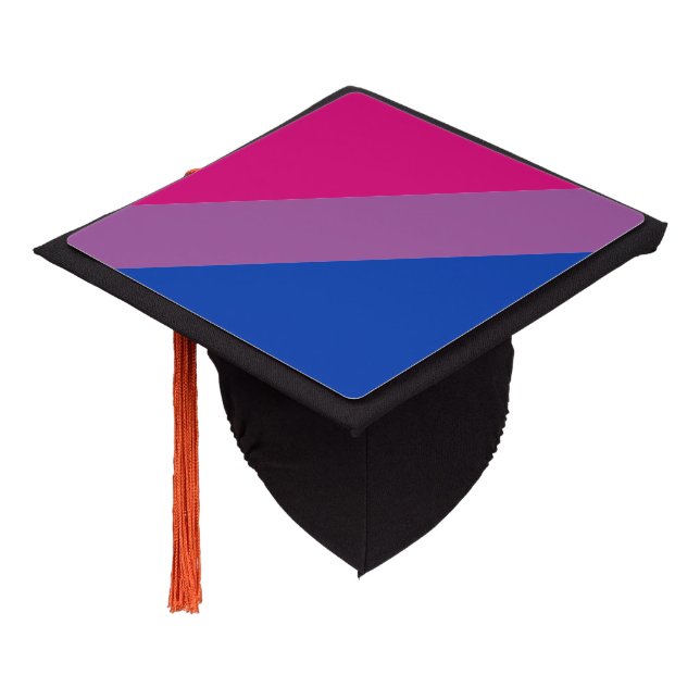 Bisexual Flag & Pride community /gender University Graduation Cap Topper (Angled)