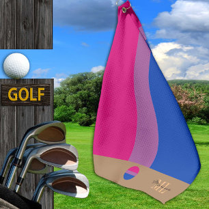 Bisexual Flag & Pride golfing monogrammed / LGBT G Golf Towel