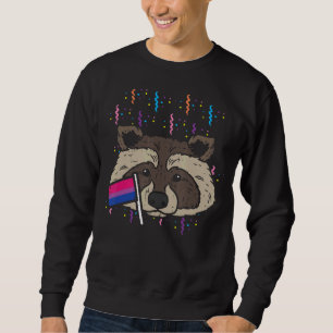 Bisexual Flag Raccoon Pride Month Lgbtq Ally Lgbt Sweatshirt