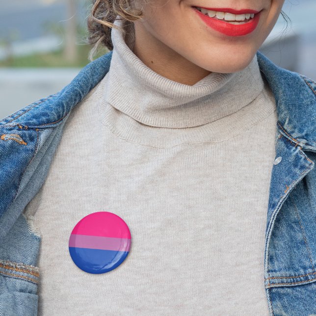Bisexual Flag Symbol Gender Diversity Pride Month 2 Inch Round Button (Creator Uploaded)