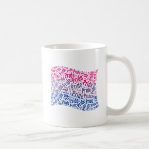 BISEXUAL FLAG WORD PATTERN COFFEE MUG