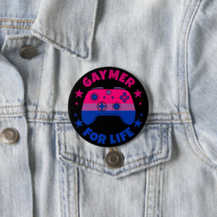Bisexual Gaymer For Life Video Game Controller 3 Inch Round Button