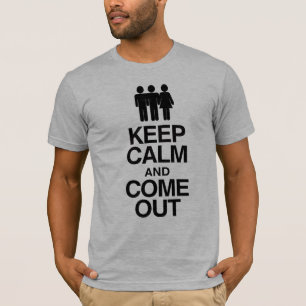 Bisexual Guy Coming Out "Keep Calm and Come Out" T-Shirt