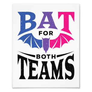 Bisexual Halloween Bat for Both Teams Photo Print