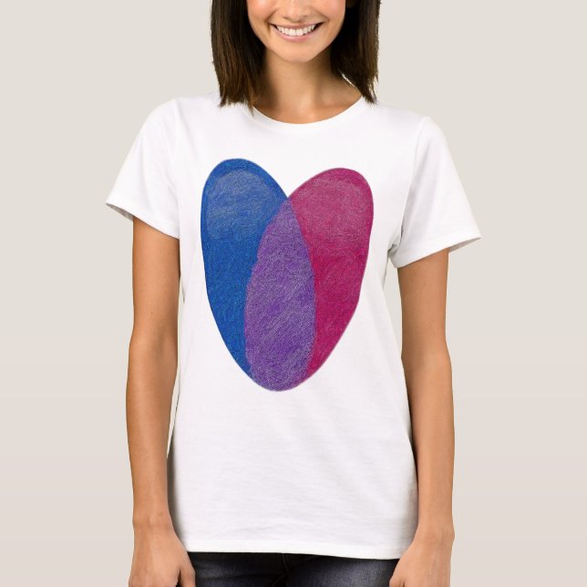 Bisexual Heart T-Shirt (Front)