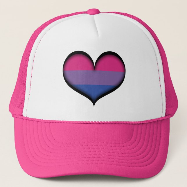 Bisexual Heart Trucker Hat (Front)