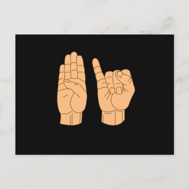 BISEXUAL in American Sign Language Postcard (Front)