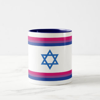Bisexual Israel Pride Flag Small Two-Tone Coffee Mug