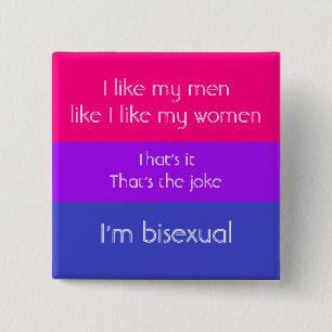 Bisexual Joke 2 Inch Square Button